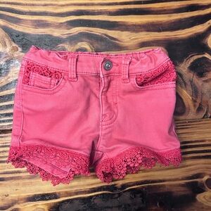 Jordache Pink Distressed Denim Shorts